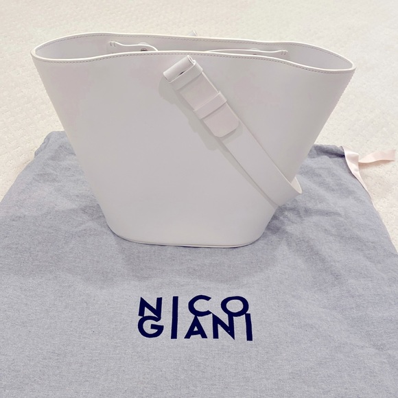 Nico Giani “Nelia” white leather bucket bag large - Picture 4 of 12